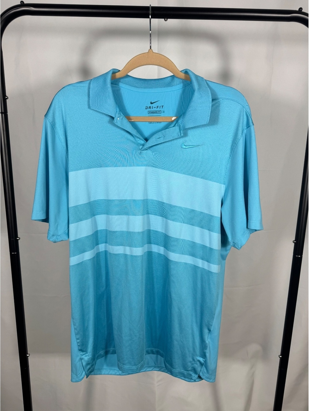 Nike Dri-FIT Standard Fit Men's Polo Shirt Medium Blue